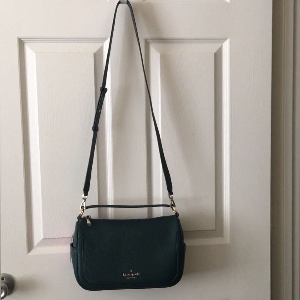 Kate Spade Smoosh Pebbled Leather Crossbody & Leila Leather Wallet (SET) - Picture 11 of 17